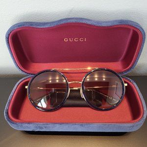 Gucci women's luxury round sunglasses GG0061S